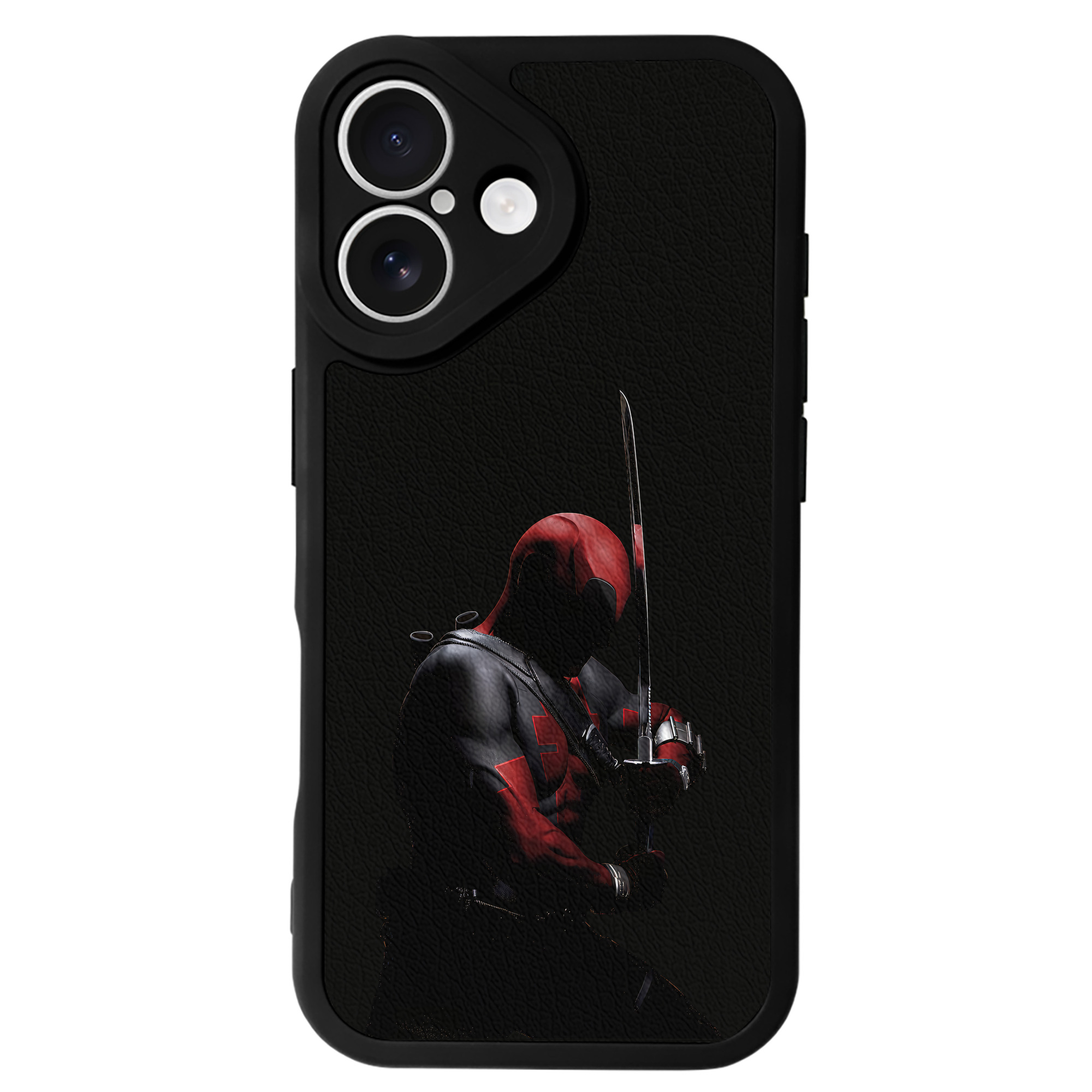 （画像用） Deadpool デッドプール 【iPhone 16シリーズ対応】シリコンスマホケース（レザー調） 材質：シリコン
